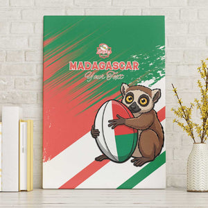 Madagascar Rugby Custom Canvas Wall Art Allez Les Makis - African Pride