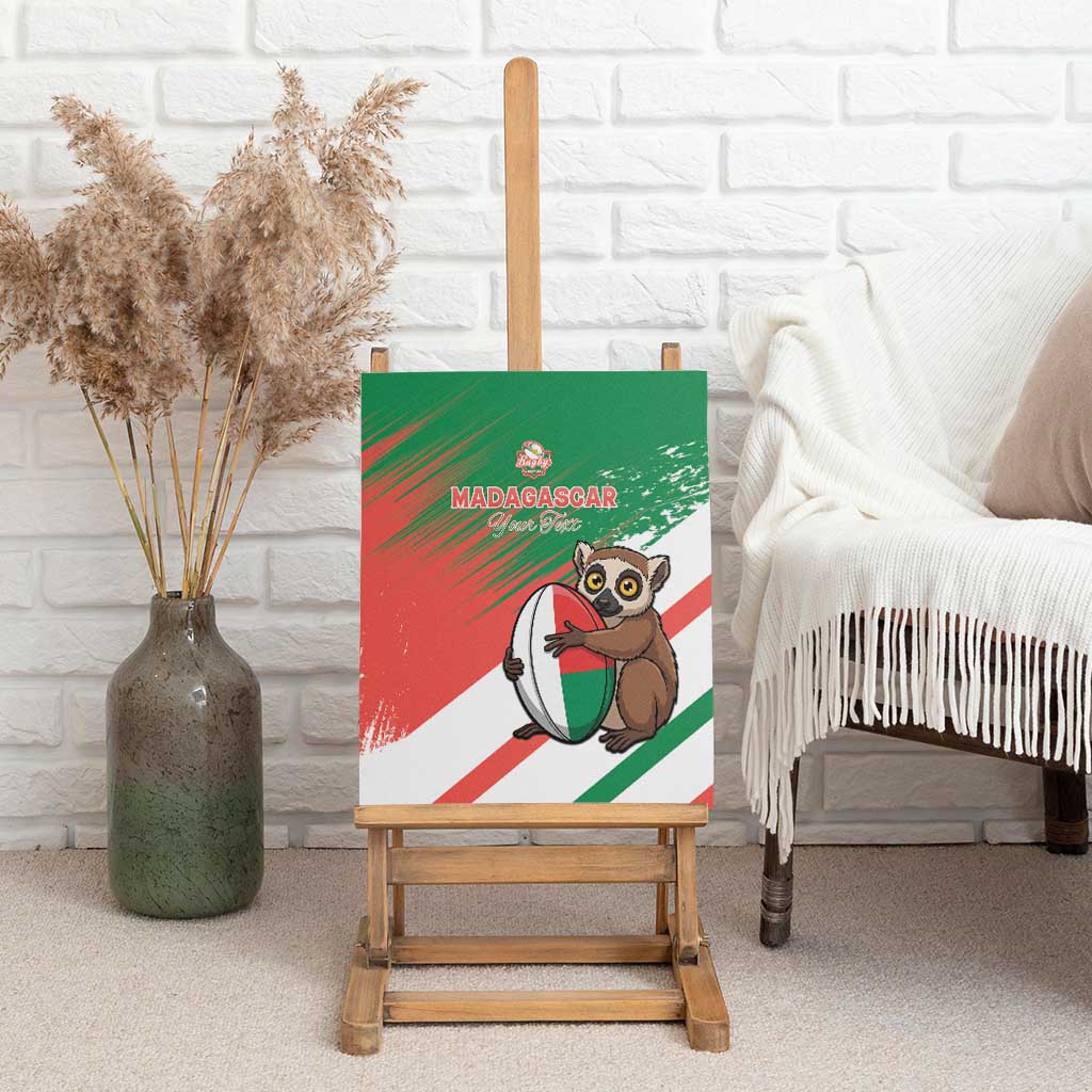 Madagascar Rugby Custom Canvas Wall Art Allez Les Makis - African Pride