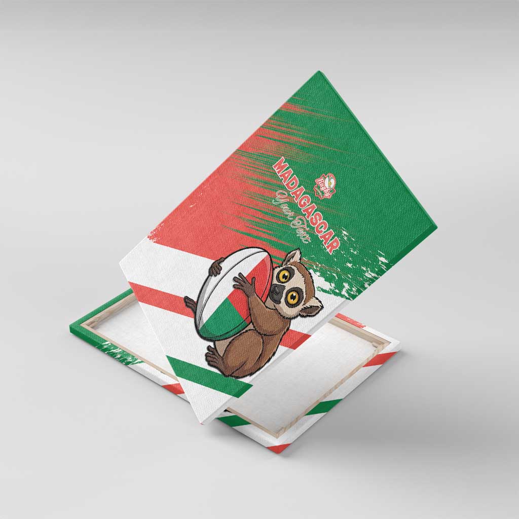 Madagascar Rugby Custom Canvas Wall Art Allez Les Makis - African Pride