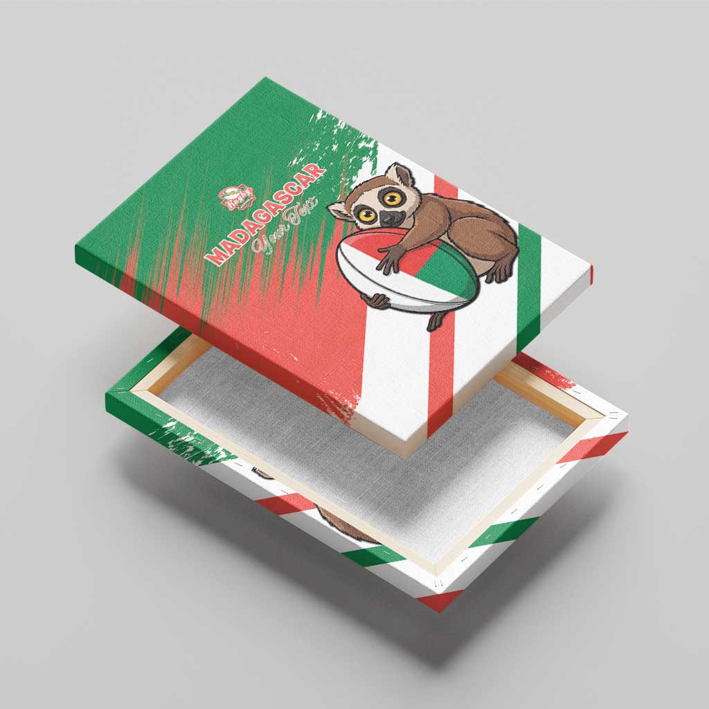 Madagascar Rugby Custom Canvas Wall Art Allez Les Makis - African Pride