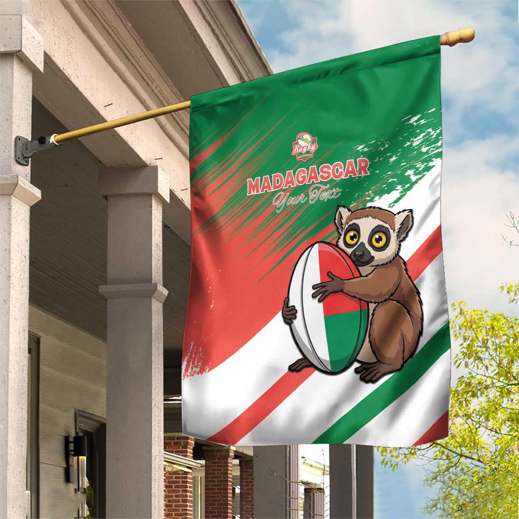 Madagascar Rugby Custom Garden Flag Allez Les Makis - African Pride
