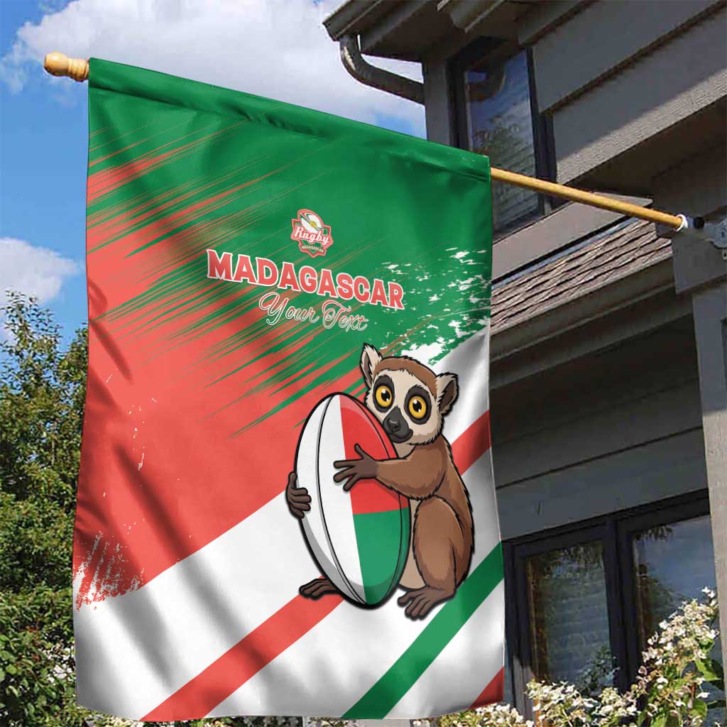 Madagascar Rugby Custom Garden Flag Allez Les Makis - African Pride