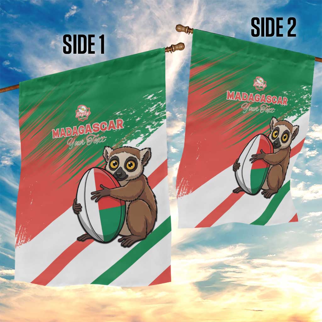Madagascar Rugby Custom Garden Flag Allez Les Makis - African Pride