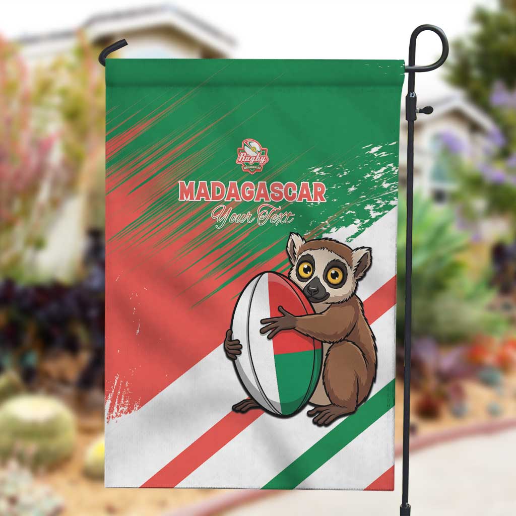 Madagascar Rugby Custom Garden Flag Allez Les Makis - African Pride