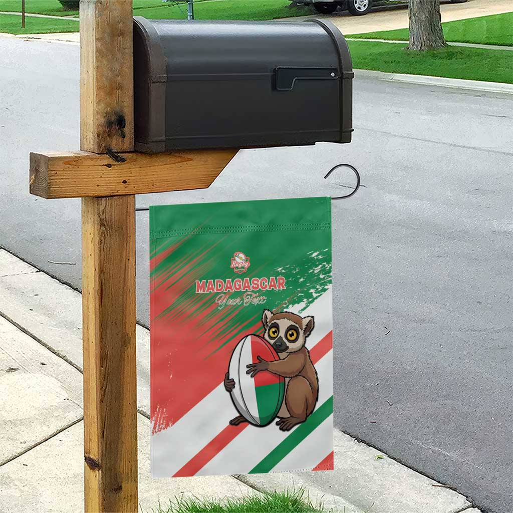Madagascar Rugby Custom Garden Flag Allez Les Makis - African Pride