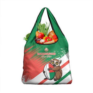 Madagascar Rugby Custom Grocery Bag Allez Les Makis - African Pride