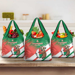 Madagascar Rugby Custom Grocery Bag Allez Les Makis - African Pride