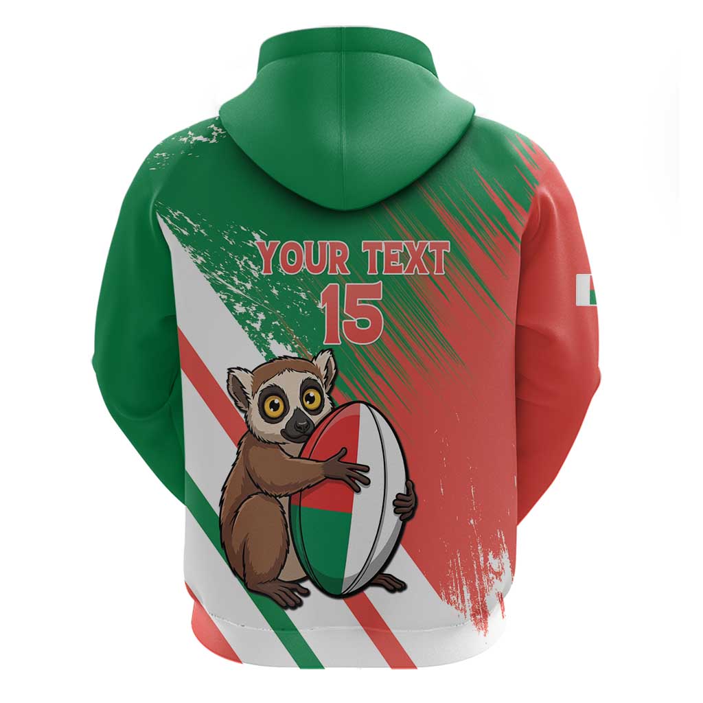 Madagascar Rugby Custom Hoodie Allez Les Makis - African Pride
