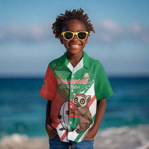 Madagascar Rugby Custom Kid Hawaiian Shirt Allez Les Makis - African Pride
