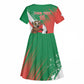 Madagascar Rugby Custom Kid Short Sleeve Dress Allez Les Makis - African Pride