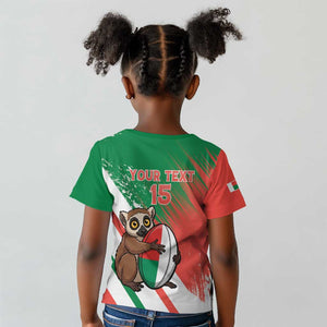 Madagascar Rugby Custom Kid T shirt Allez Les Makis - African Pride