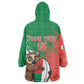 Madagascar Rugby Custom Kid Wearable Blanket Hoodie Allez Les Makis - African Pride