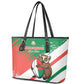 Madagascar Rugby Custom Leather Tote Bag Allez Les Makis - African Pride