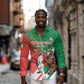 Madagascar Rugby Custom Long Sleeve Button Shirt Allez Les Makis - African Pride