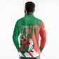 Madagascar Rugby Custom Long Sleeve Polo Shirt Allez Les Makis - African Pride