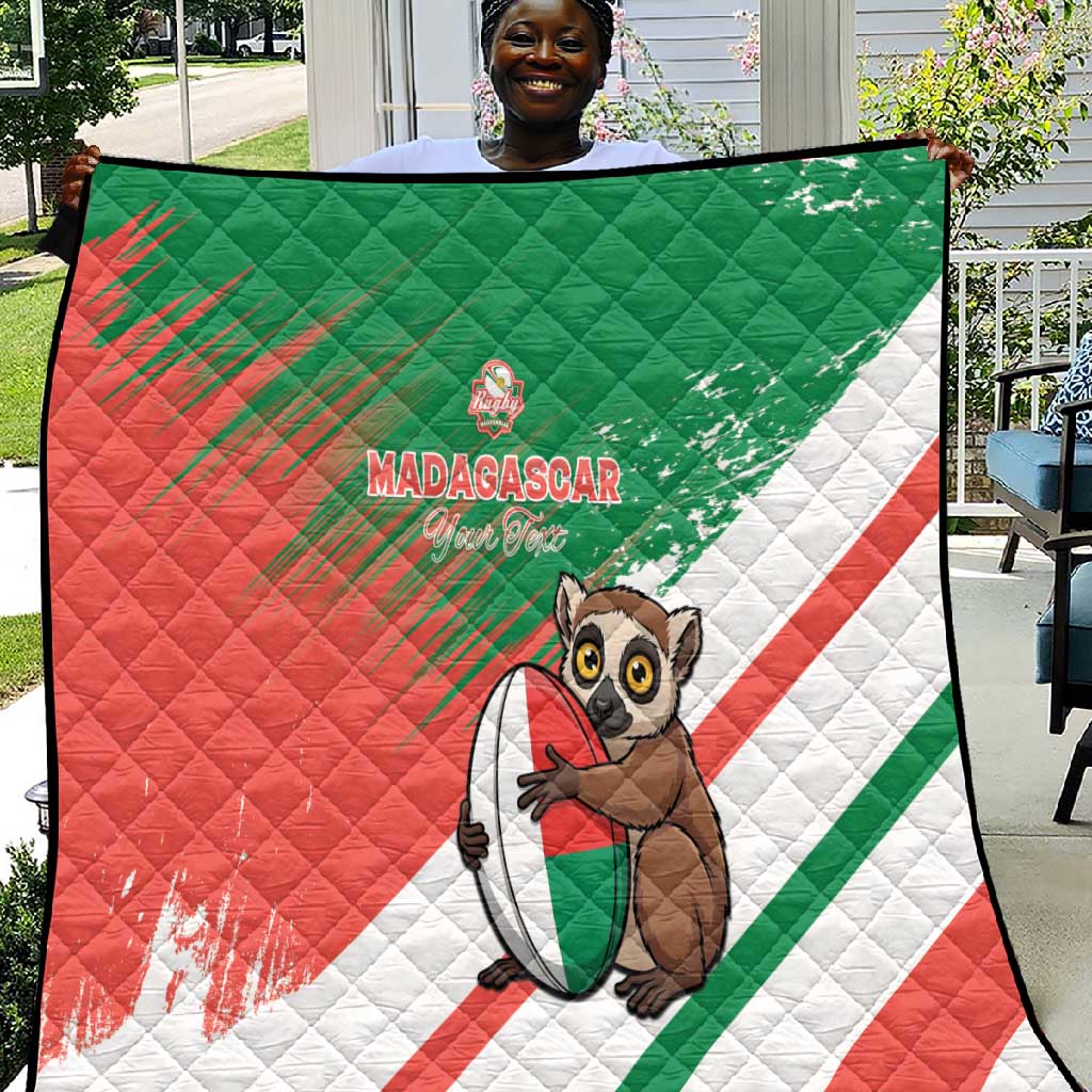 Madagascar Rugby Custom Quilt Allez Les Makis - African Pride
