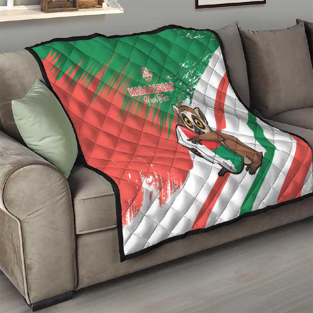Madagascar Rugby Custom Quilt Allez Les Makis - African Pride