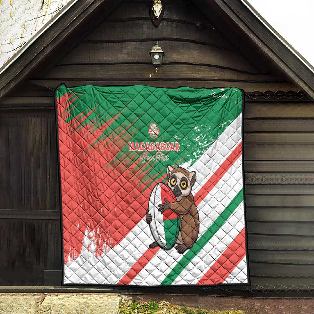 Madagascar Rugby Custom Quilt Allez Les Makis - African Pride