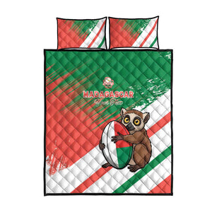 Madagascar Rugby Custom Quilt Bed Set Allez Les Makis - African Pride