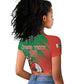 Madagascar Rugby Custom Raglan Cropped T shirt Allez Les Makis - African Pride