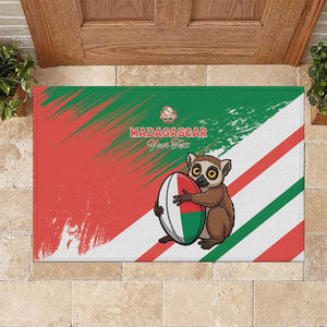 Madagascar Rugby Custom Rubber Doormat Allez Les Makis - African Pride