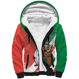 Madagascar Rugby Custom Sherpa Hoodie Allez Les Makis - African Pride