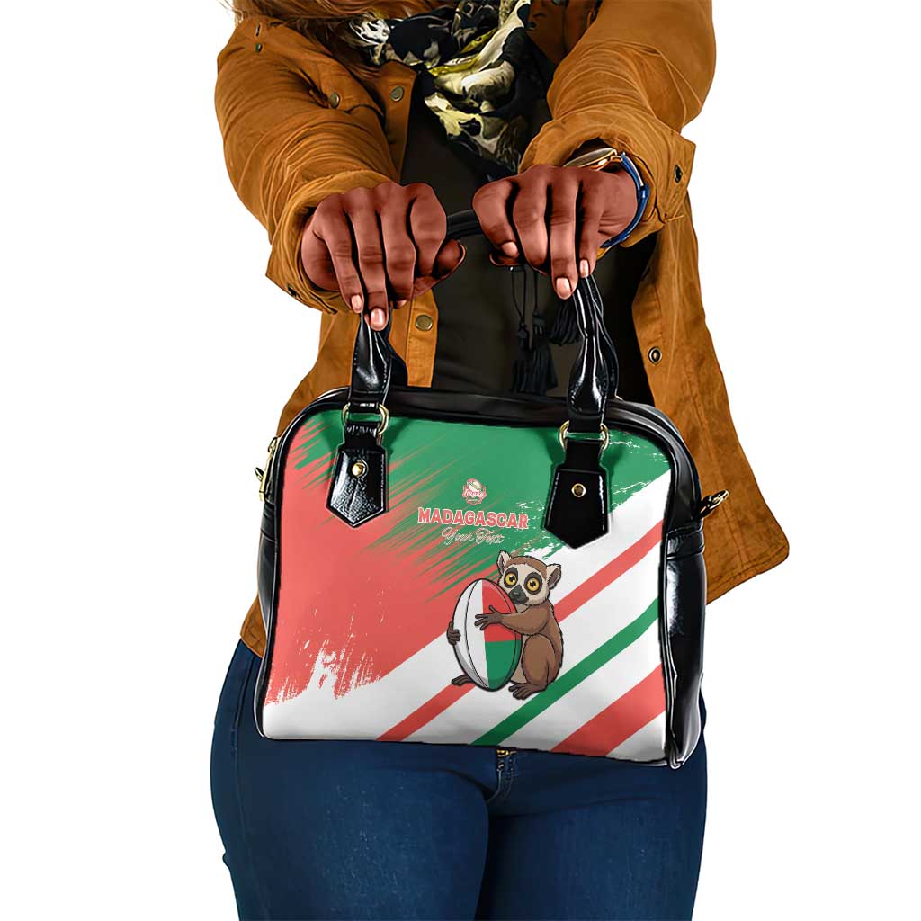 Madagascar Rugby Custom Shoulder Handbag Allez Les Makis - African Pride