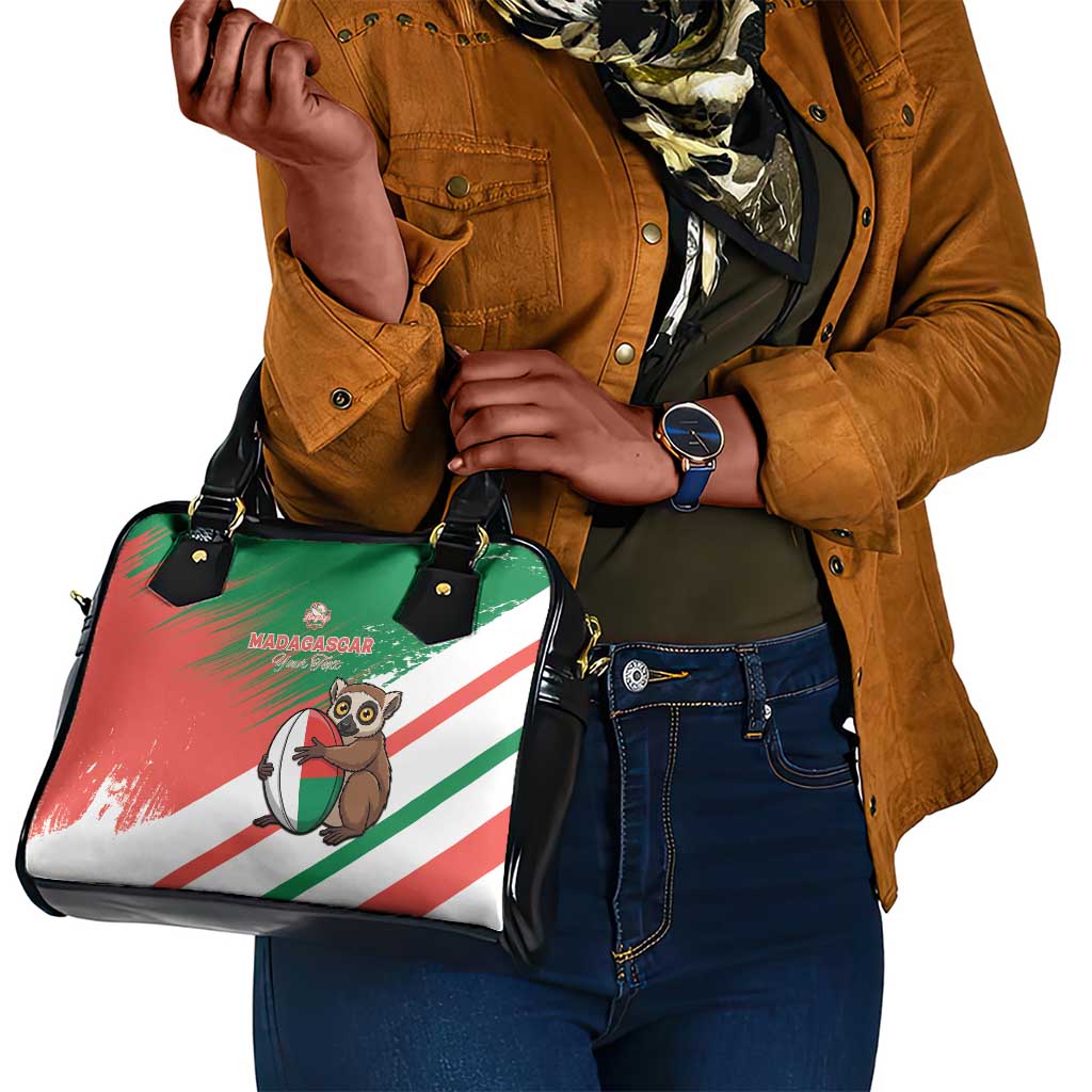 Madagascar Rugby Custom Shoulder Handbag Allez Les Makis - African Pride