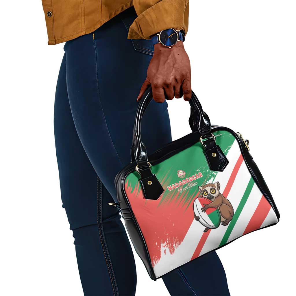 Madagascar Rugby Custom Shoulder Handbag Allez Les Makis - African Pride