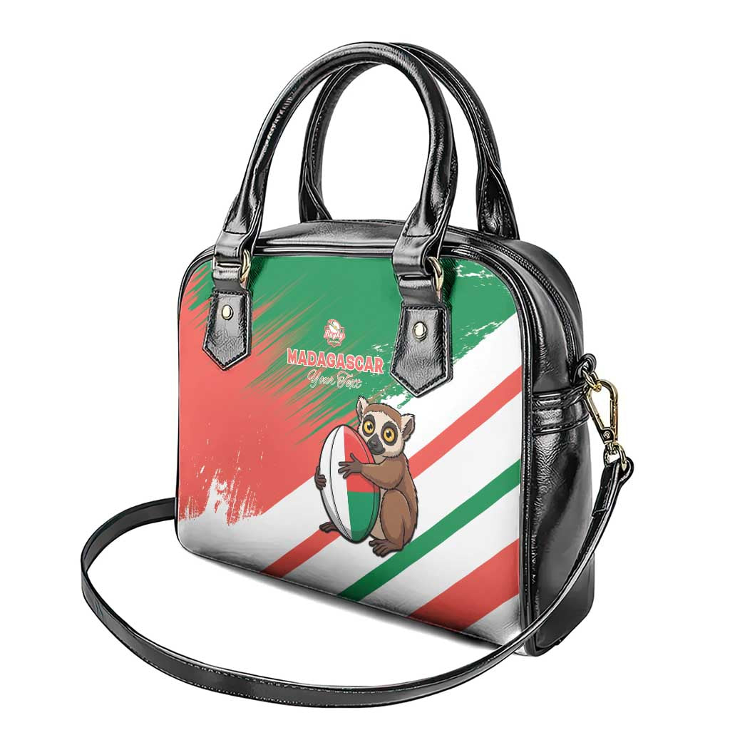 Madagascar Rugby Custom Shoulder Handbag Allez Les Makis - African Pride