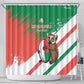 Madagascar Rugby Custom Shower Curtain Allez Les Makis - African Pride