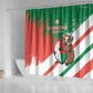 Madagascar Rugby Custom Shower Curtain Allez Les Makis - African Pride