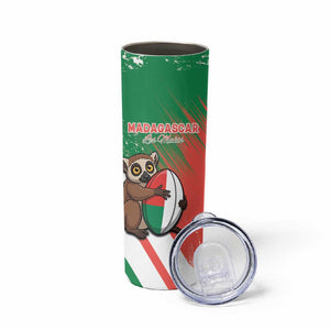 Madagascar Rugby Custom Skinny Tumbler Allez Les Makis - African Pride