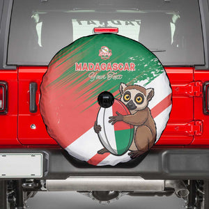 Madagascar Rugby Custom Spare Tire Cover Allez Les Makis - African Pride