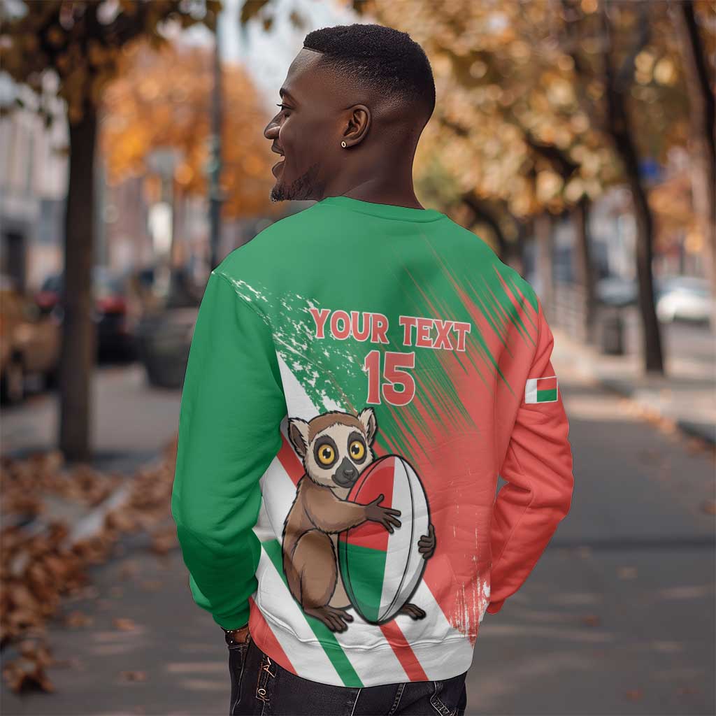 Madagascar Rugby Custom Sweatshirt Allez Les Makis - African Pride