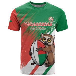 Madagascar Rugby Custom T shirt Allez Les Makis - African Pride
