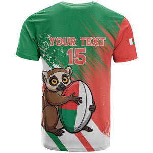 Madagascar Rugby Custom T shirt Allez Les Makis - African Pride