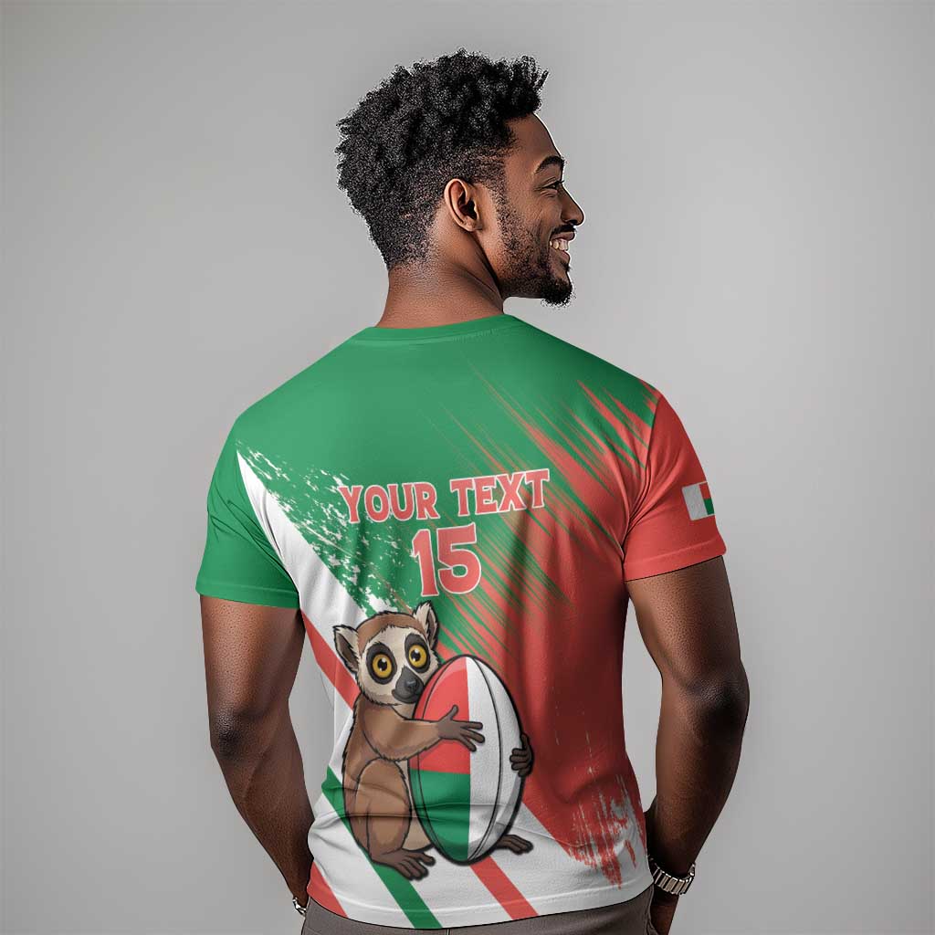 Madagascar Rugby Custom T shirt Allez Les Makis - African Pride