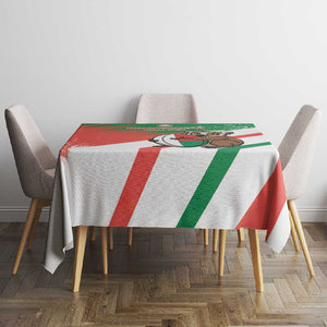 Madagascar Rugby Custom Tablecloth Allez Les Makis - African Pride