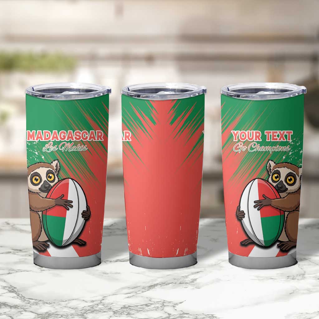 Madagascar Rugby Custom Tumbler Cup Allez Les Makis - African Pride