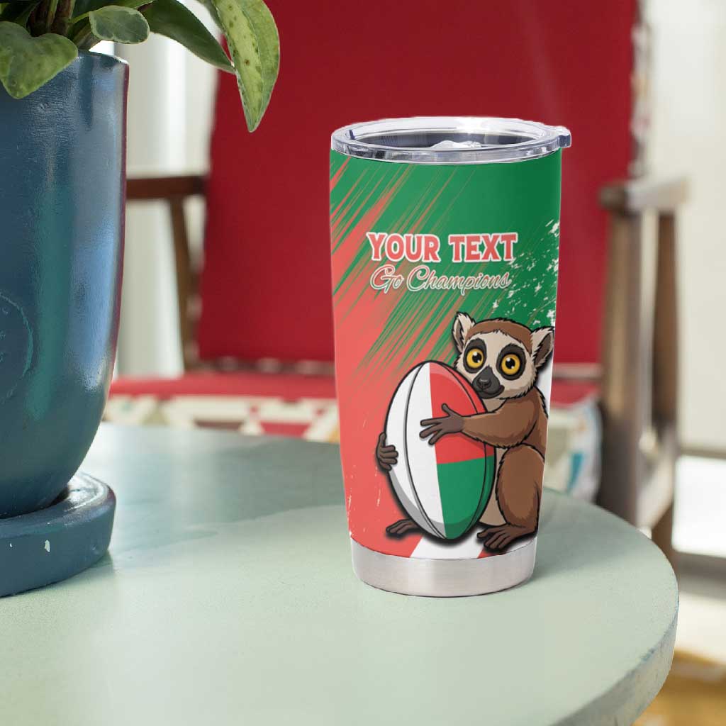 Madagascar Rugby Custom Tumbler Cup Allez Les Makis - African Pride