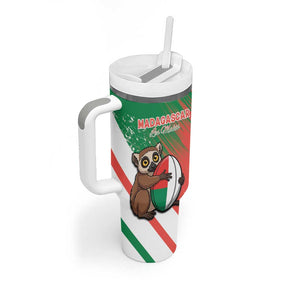 Madagascar Rugby Custom Tumbler With Handle Allez Les Makis - African Pride