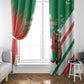 Madagascar Rugby Custom Window Curtain Allez Les Makis - African Pride