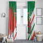 Madagascar Rugby Custom Window Curtain Allez Les Makis - African Pride