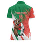 Madagascar Rugby Custom Women Polo Shirt Allez Les Makis - African Pride