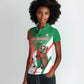 Madagascar Rugby Custom Women Polo Shirt Allez Les Makis - African Pride