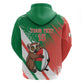 Madagascar Rugby Custom Zip Hoodie Allez Les Makis - African Pride