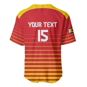 Custom Zimbabwe Cricket Baseball Jersey Come On Chevrons - African Pride