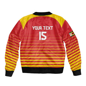 Custom Zimbabwe Cricket Bomber Jacket Come On Chevrons - African Pride