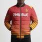 Custom Zimbabwe Cricket Bomber Puffer Jacket Go Chevrons Go